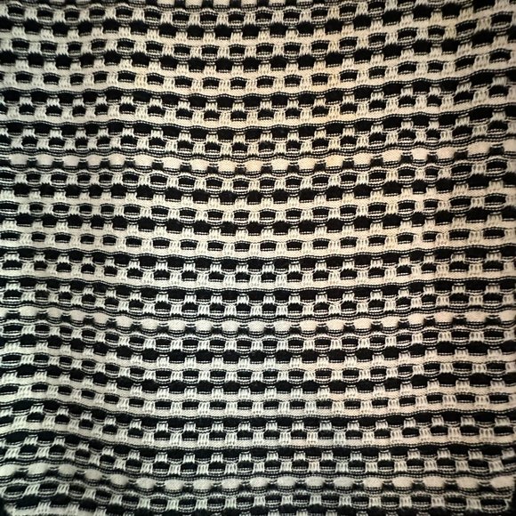 Ann Taylor Black and Beige Geometric Print Knit Dress - Picture 3 of 4